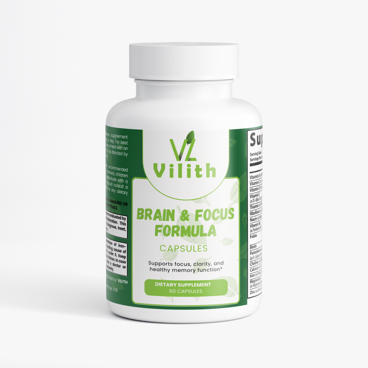 Brain & Focus Formula – Mind Power Capsules – Vilith